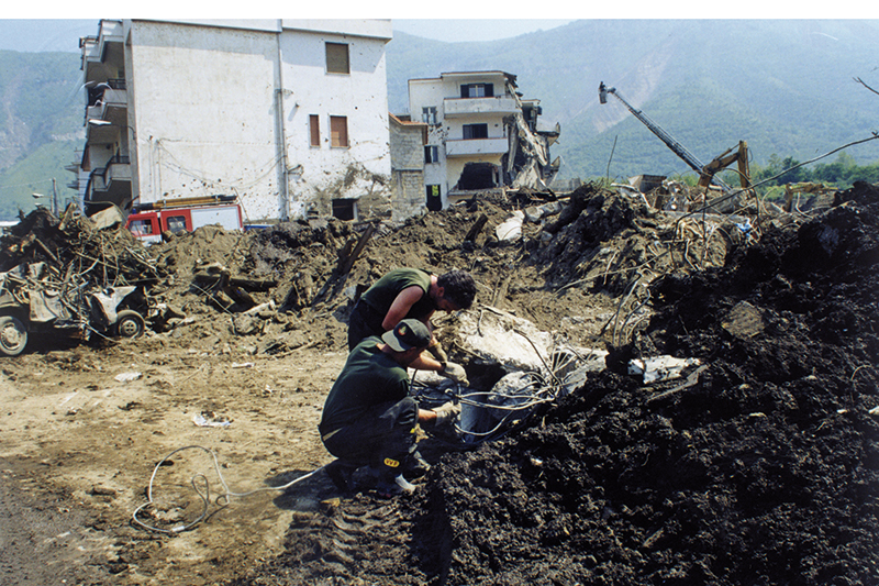 La frana di Sarno, in provincia di Salerno, del maggio 1998