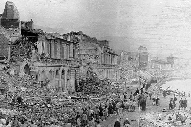 I devastanti effetti del terremoto del 28 dicembre 1908 sulla città di Messina